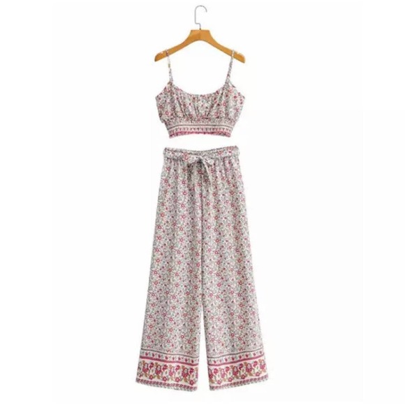 Jegh Dresses & Skirts - Bohemian Inspired Two piece Set | Beach Set | Vacation | Boho pants set